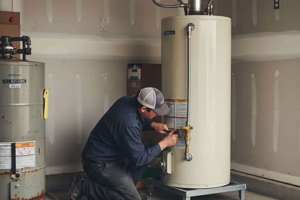 Water heater and shutoff valve replacement in Wildwood
