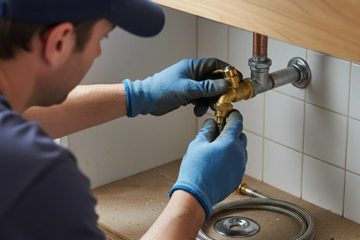 Shutoff valve and fitting work during Emergency Plumbing in Wildwood